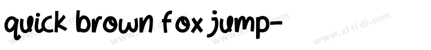 quick brown fox jump字体转换